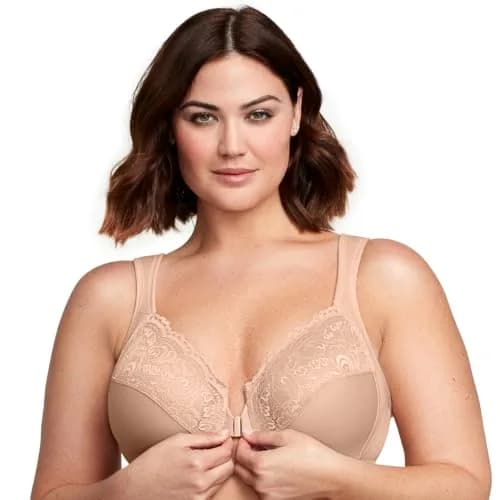 Glamorise Full Figure Plus Size Wonderwire Front-Closure Bra 34F | Support & Comfort for Curvy Women thumbnail 7