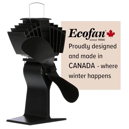 Ecofan AirMax Heat Powered Stove Fan — 175 CFM Black | Circulates Warm Air Efficiently & Reduces Fuel Cost thumbnail 3
