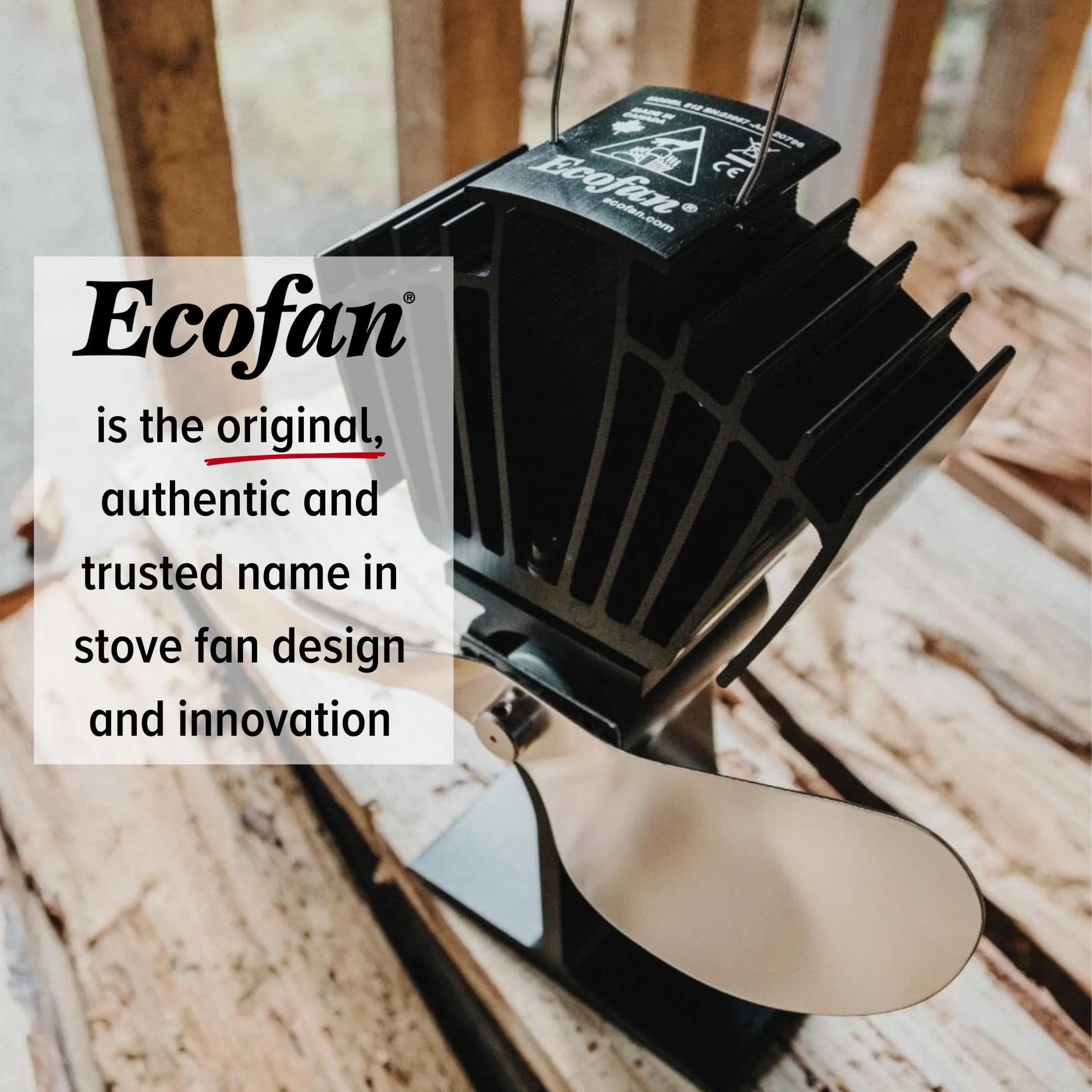 Ecofan AirMax Heat Powered Stove Fan — 175 CFM Black | Circulates Warm Air Efficiently & Reduces Fuel Cost - view 4