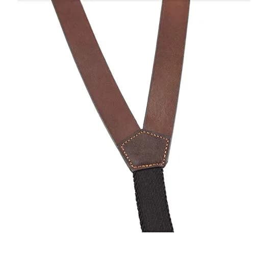 Nocona Belt Co. Bullet Concho Gallus Leather Suspender | Western Style, Heavy Duty Cowhide, Tan, Large (N8514202) thumbnail 4