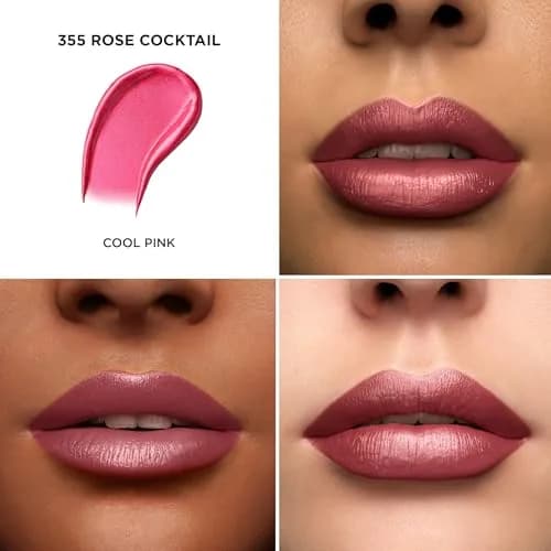 Lancôme L'Absolu Rouge Hydrating Cream Lipstick - 355 Rose Cocktail | Intense Pigment & 18H Hydration thumbnail 2