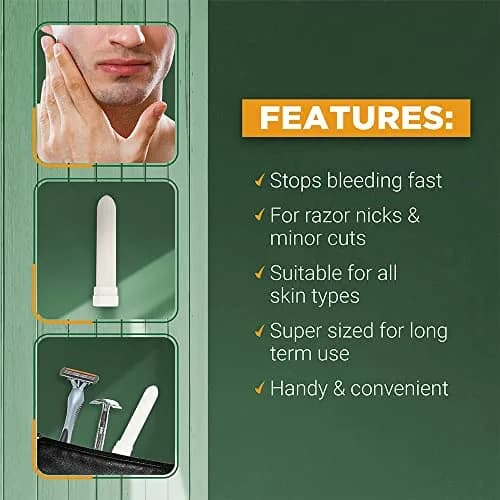 Clubman Jumbo Styptic Pencil | Stops & Seals Razor Nicks Instantly, 1 oz thumbnail 4