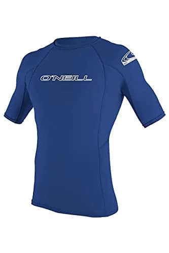 O'NEILL Men’s Basic Skins UPF 50+ S/S Rashguard Large Blue | Sun & Rash Protection for Water Sports thumbnail 1