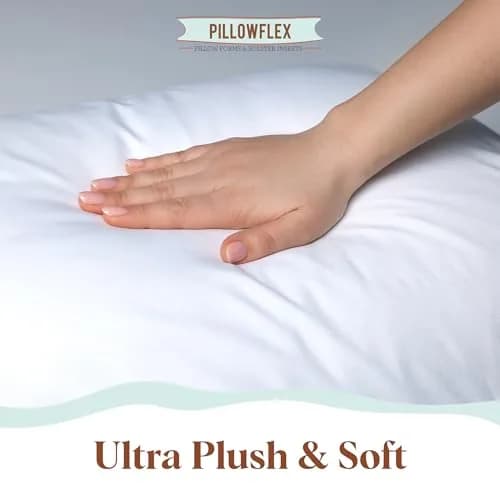 Pillowflex Synthetic Down Pillow Insert 20x26 Inch | Karate Chop Pillow, Hypoallergenic, Washable thumbnail 4