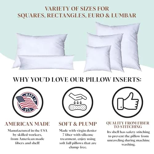 Pillowflex Synthetic Down Pillow Insert 20x26 Inch | Karate Chop Pillow, Hypoallergenic, Washable thumbnail 6