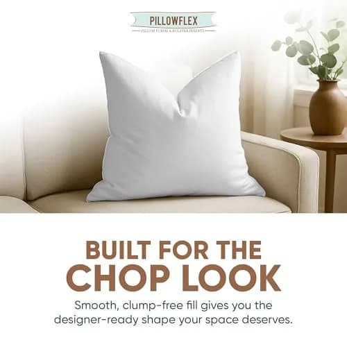Pillowflex Synthetic Down Pillow Insert 17x17 in | Karate Chop Design, Ultra Soft Support thumbnail 4