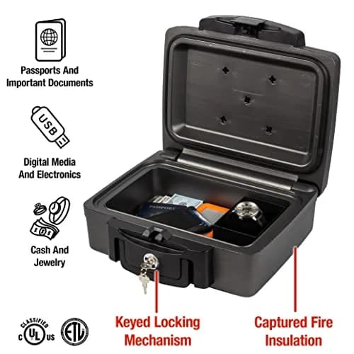 SentrySafe Fireproof and Waterproof Safe H0100CG 0.17 cu ft | ETL Verified for 72 Hours in Water thumbnail 3