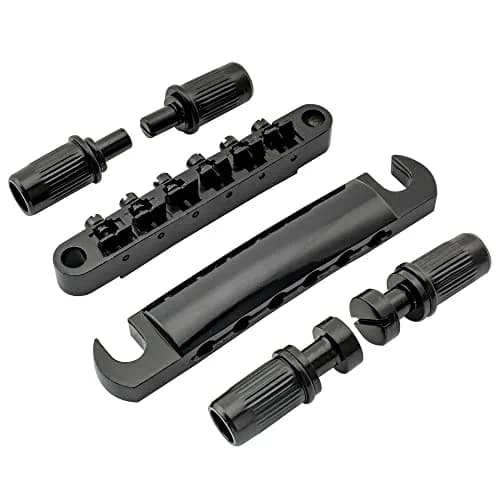 Musiclily Tune-o-matic Bridge and Tailpiece Set for Epiphone Les Paul/SG Style Electric Guitars, Black | 52mm Bridge Spacing, 52.5mm Tailpiece Spacing thumbnail 5