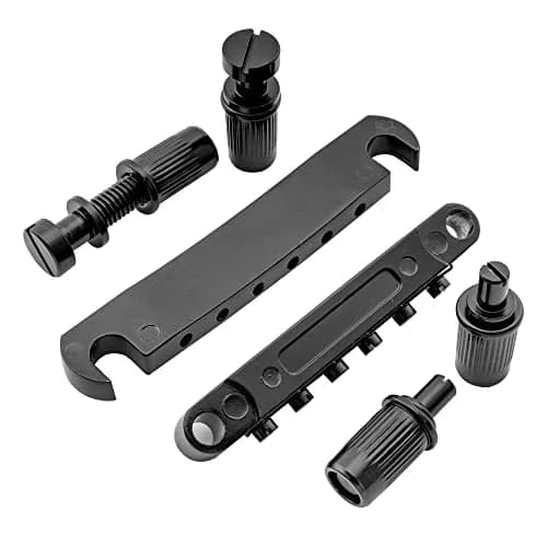 Musiclily Tune-o-matic Bridge and Tailpiece Set for Epiphone Les Paul/SG Style Electric Guitars, Black | 52mm Bridge Spacing, 52.5mm Tailpiece Spacing thumbnail 6