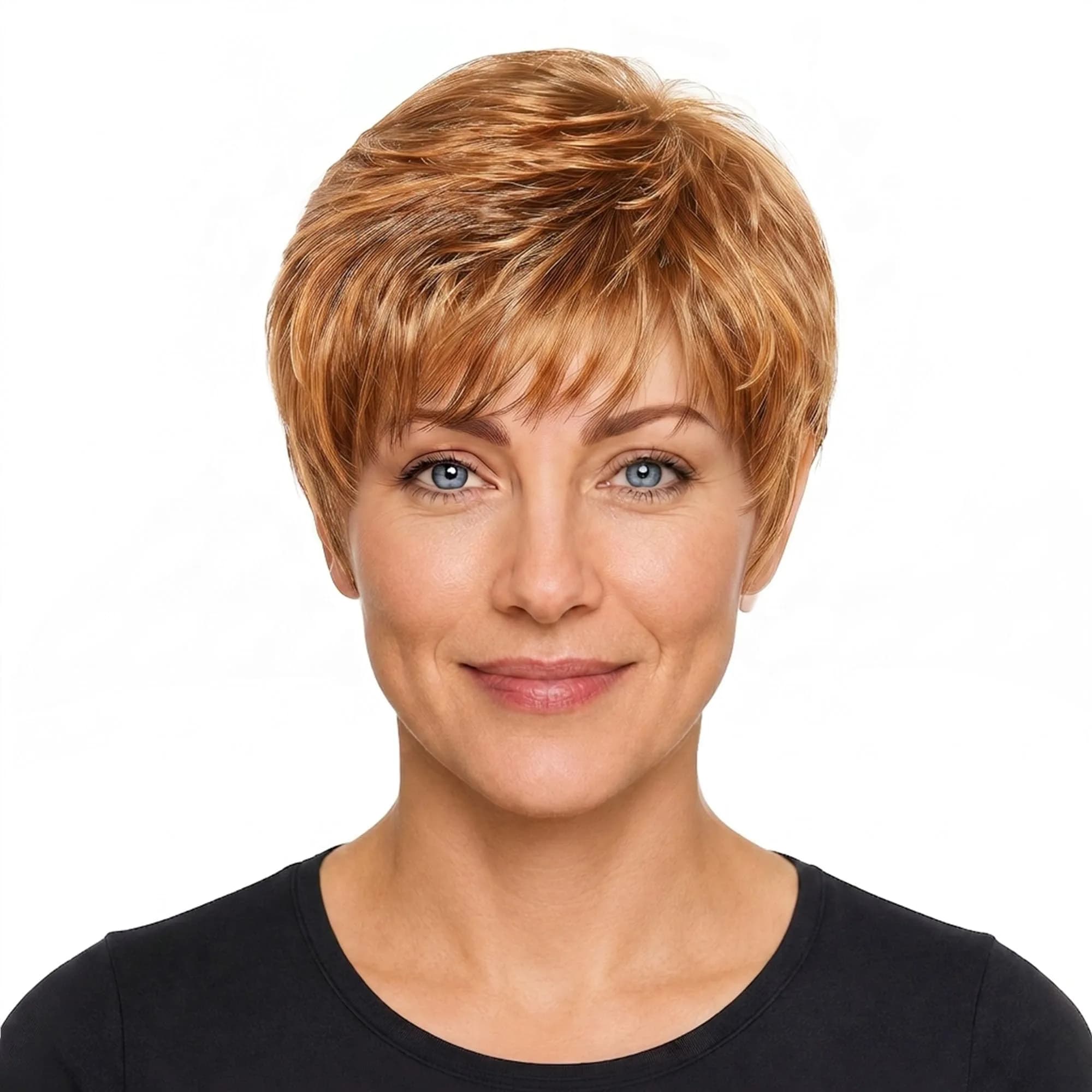 hairuwear Raquel Welch Pixie Cut Short Red Wig, WINNER | Lightweight, Ready-to-Wear, Natural Texture
