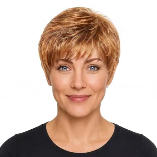 hairuwear Raquel Welch Pixie Cut Short Red Wig, WINNER | Lightweight, Ready-to-Wear, Natural Texture thumbnail 1