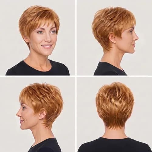 hairuwear Raquel Welch Pixie Cut Short Red Wig, WINNER | Lightweight, Ready-to-Wear, Natural Texture thumbnail 4