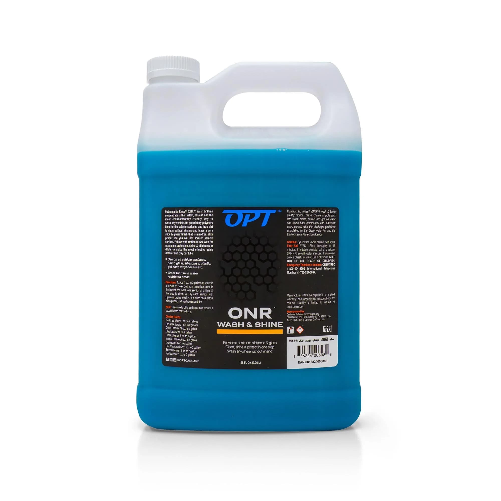 Optimum No Rinse Wash & Shine Version 5 - 1 Gallon Rinseless Car Wash Soap for Auto Detailing - main product image