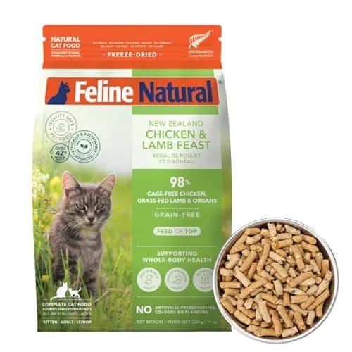 Feline Natural High Protein Freeze Dried Cat Food Chicken & Lamb 312g (11 oz) | 98% Meat Diet for Cats thumbnail 1
