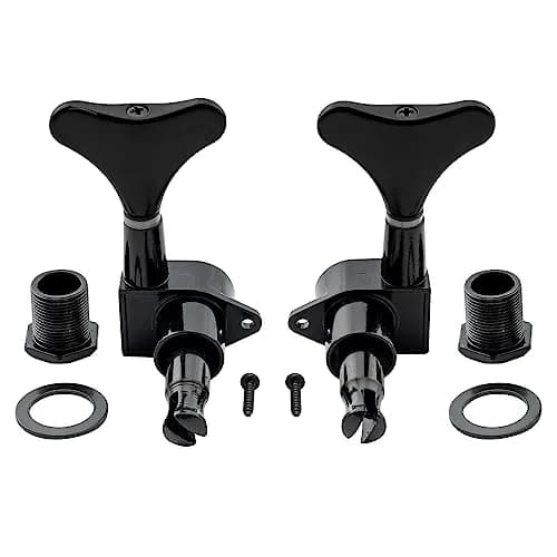 Musiclily Bass Tuning Machines Set, 4 Sealed Alloy Machine Heads, 19:1 Ratio, Black thumbnail 5