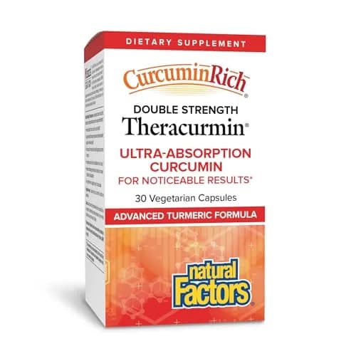 Natural Factors CurcuminRich Double Strength Theracurmin, 30 Capsules | Supports Inflammation & Joint Mobility thumbnail 1