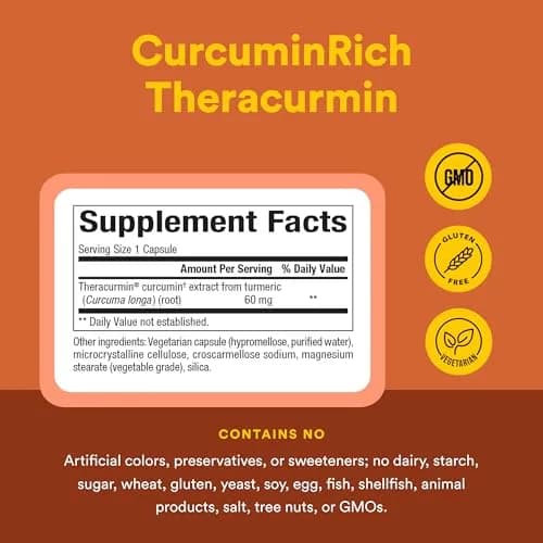 Natural Factors CurcuminRich Double Strength Theracurmin, 30 Capsules | Supports Inflammation & Joint Mobility thumbnail 5