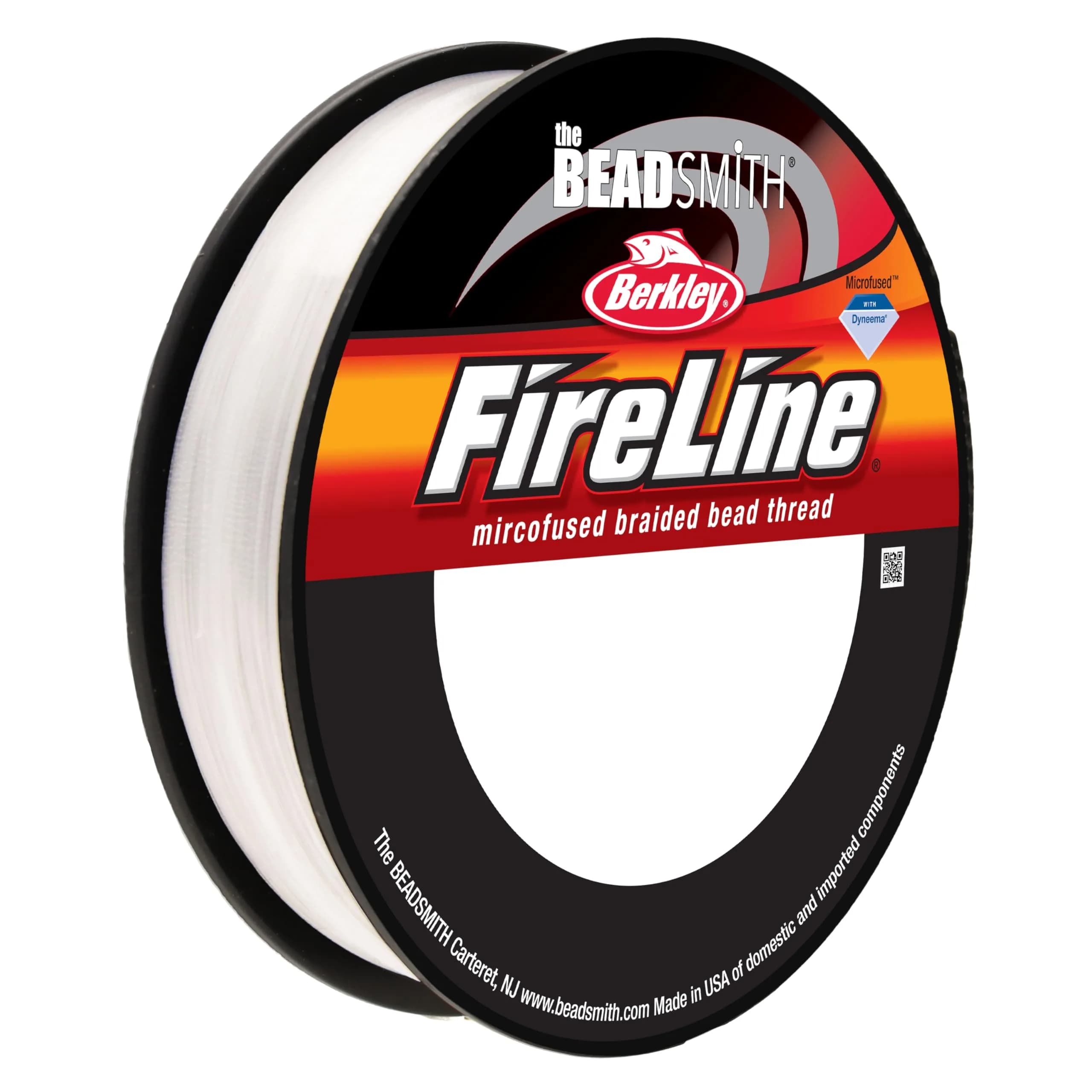 The Beadsmith Fireline Micro-Fused Braided Thread 4lb Test 125 Yds (0.12mm) Crystal | Strongest Fiber Per Diameter - main product image