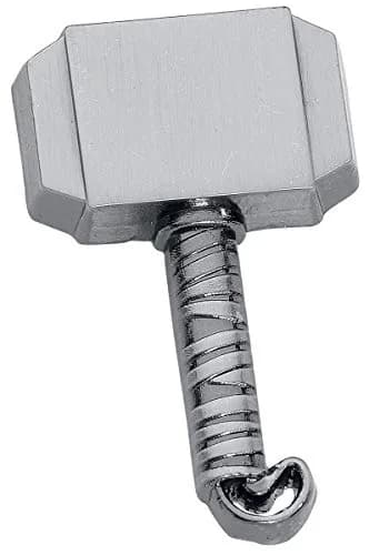Marvel Thor Hammer Pewter Lapel Pin Silver 2.54 cm (1") | Detailed Collectible for Fans thumbnail 2
