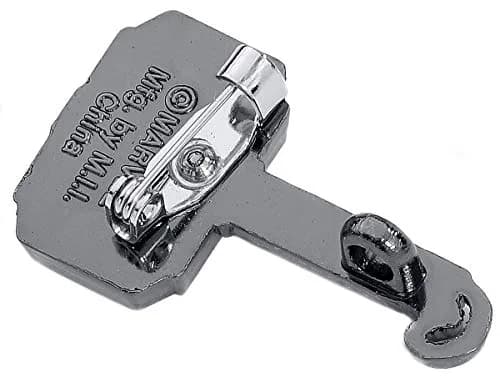 Marvel Thor Hammer Pewter Lapel Pin Silver 2.54 cm (1") | Detailed Collectible for Fans thumbnail 3