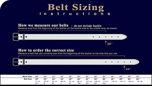 Belts.com 1.5" Full Grain Leather Western Belt Strap | Vintage Pattern, Black, Size 30 thumbnail 6