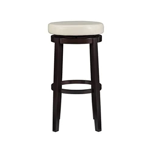 Linon Maya Bar, 29" Rice Stool | Swivel Backless Barstool with Plush Upholstery thumbnail 7