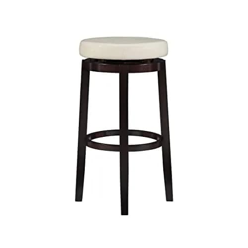 Linon Maya Bar, 29" Rice Stool | Swivel Backless Barstool with Plush Upholstery thumbnail 8