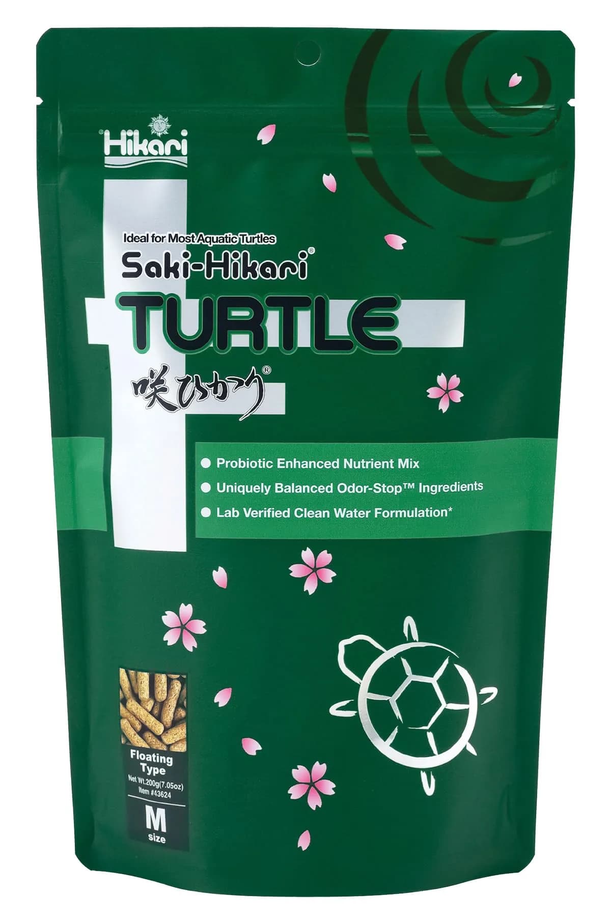 Hikari Saki-Hikari Turtle Probiotic-Enhanced Floating Sticks for Semi-Aquatic Turtles, 200g (7.05 oz) | Odor-Reducing Formula — 7.05 Ounce