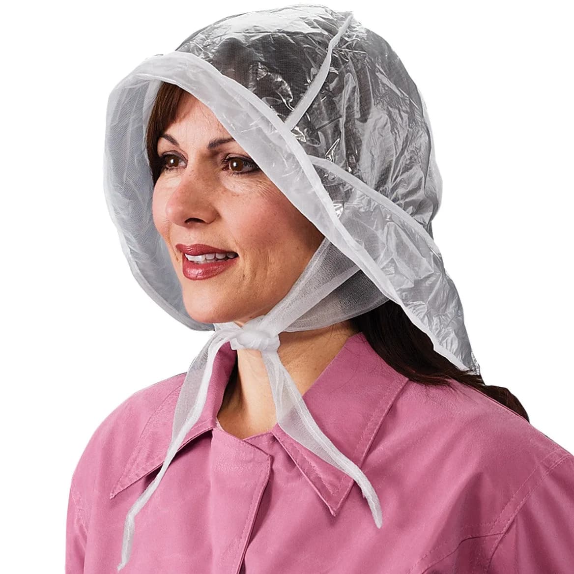 Miles Kimball Rain Hat, Hats Clear | Adjustable Nylon Rain Hat for Women — Clear
