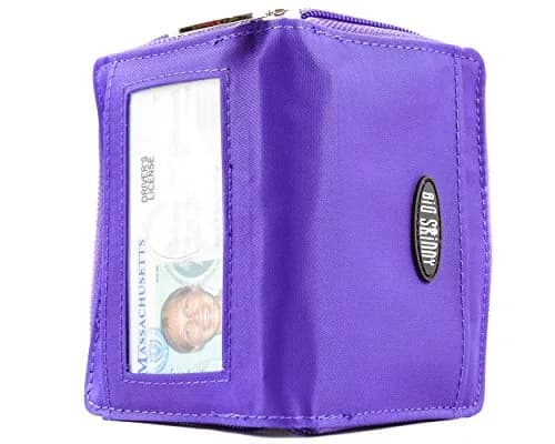 Big Skinny Polka Accordion Card Case Wallet Purple 10.8 cm (4.25 x 2.56 Inch) | Holds Up to 30 Cards thumbnail 3