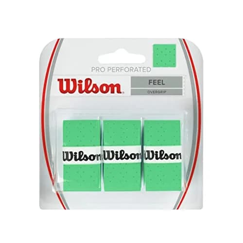 Wilson Perforated Pro Tennis Over Grip 3-Pack Green | Absorbs Sweat for All-Level Players thumbnail 1