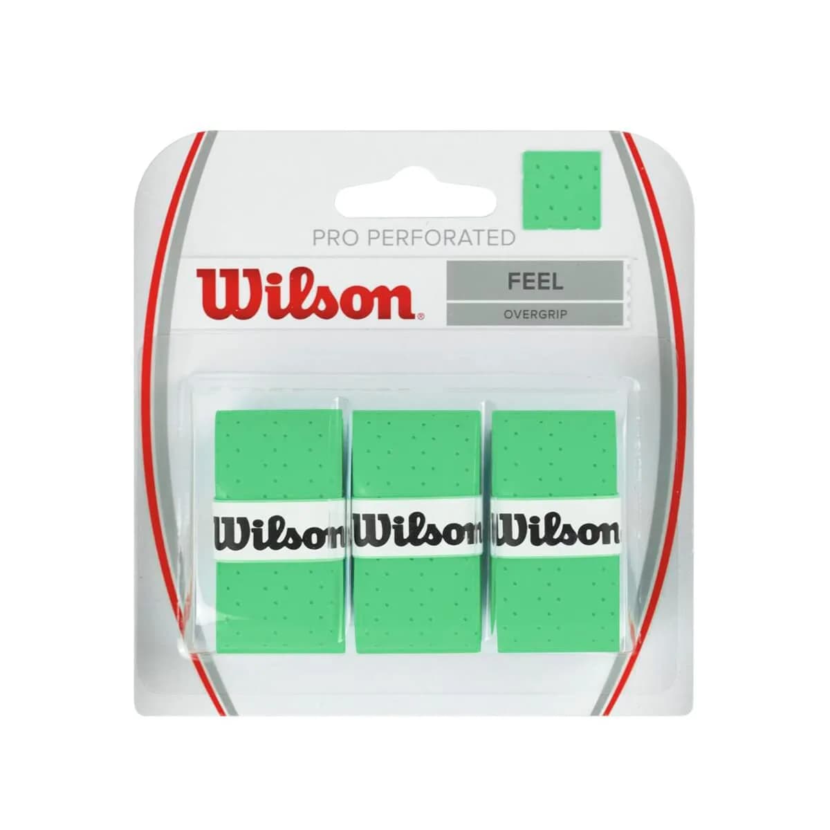 WILSON Sensation Pro Tennis Racquet Over Grip, Black | 3 Grips — Green