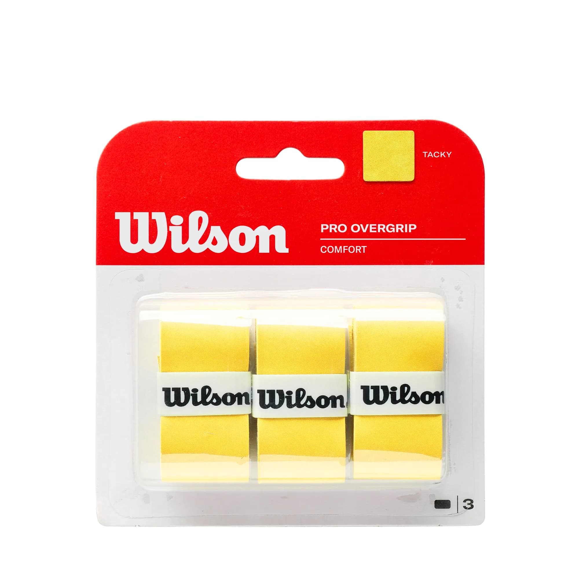 WILSON Sensation Pro Tennis Racquet Over Grip, Bright Yellow | 3 Grips - main product image