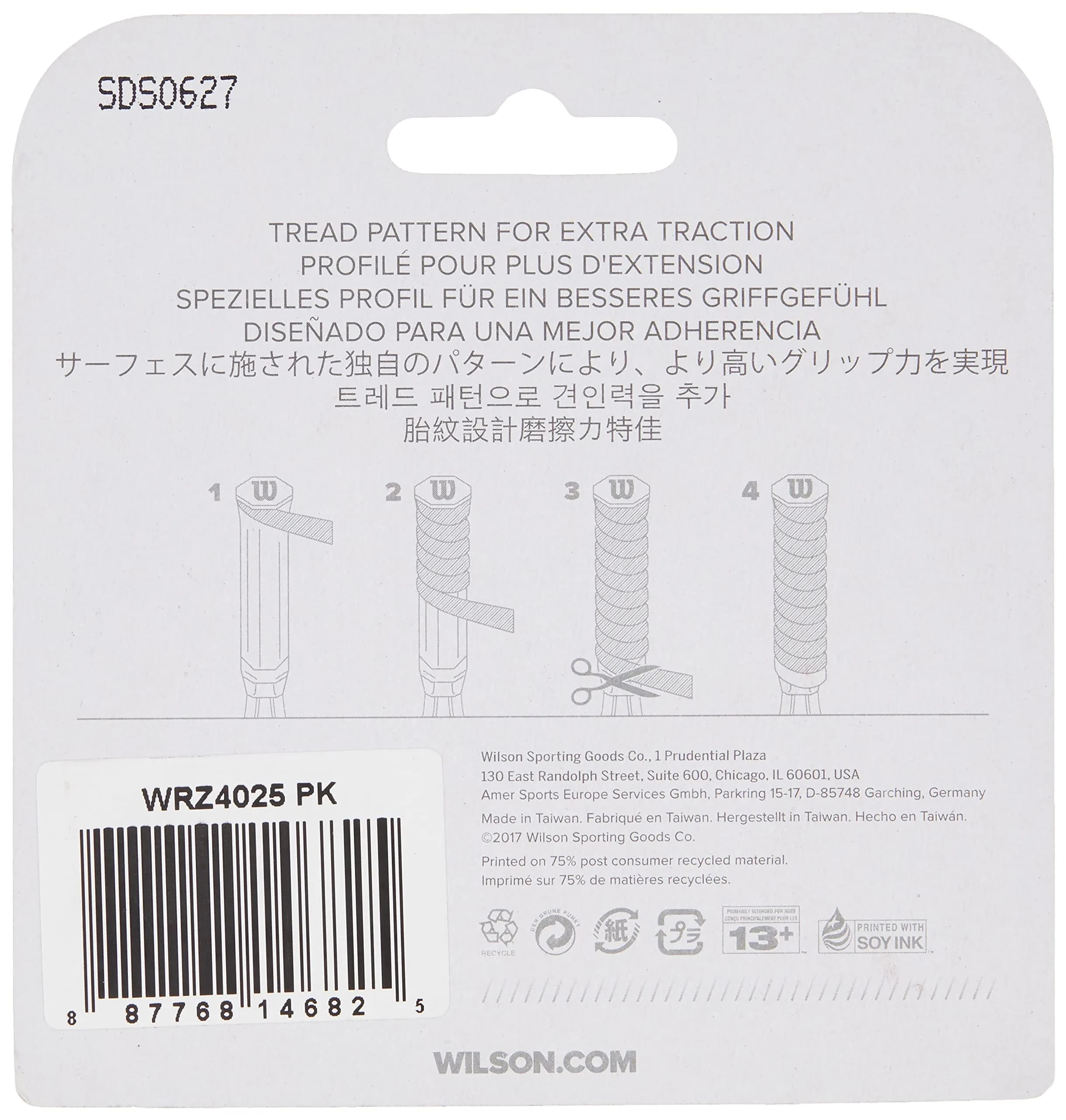 WILSON Sensation Pro Tennis Racquet Over Grip - Pink | 3 Grips - view 2