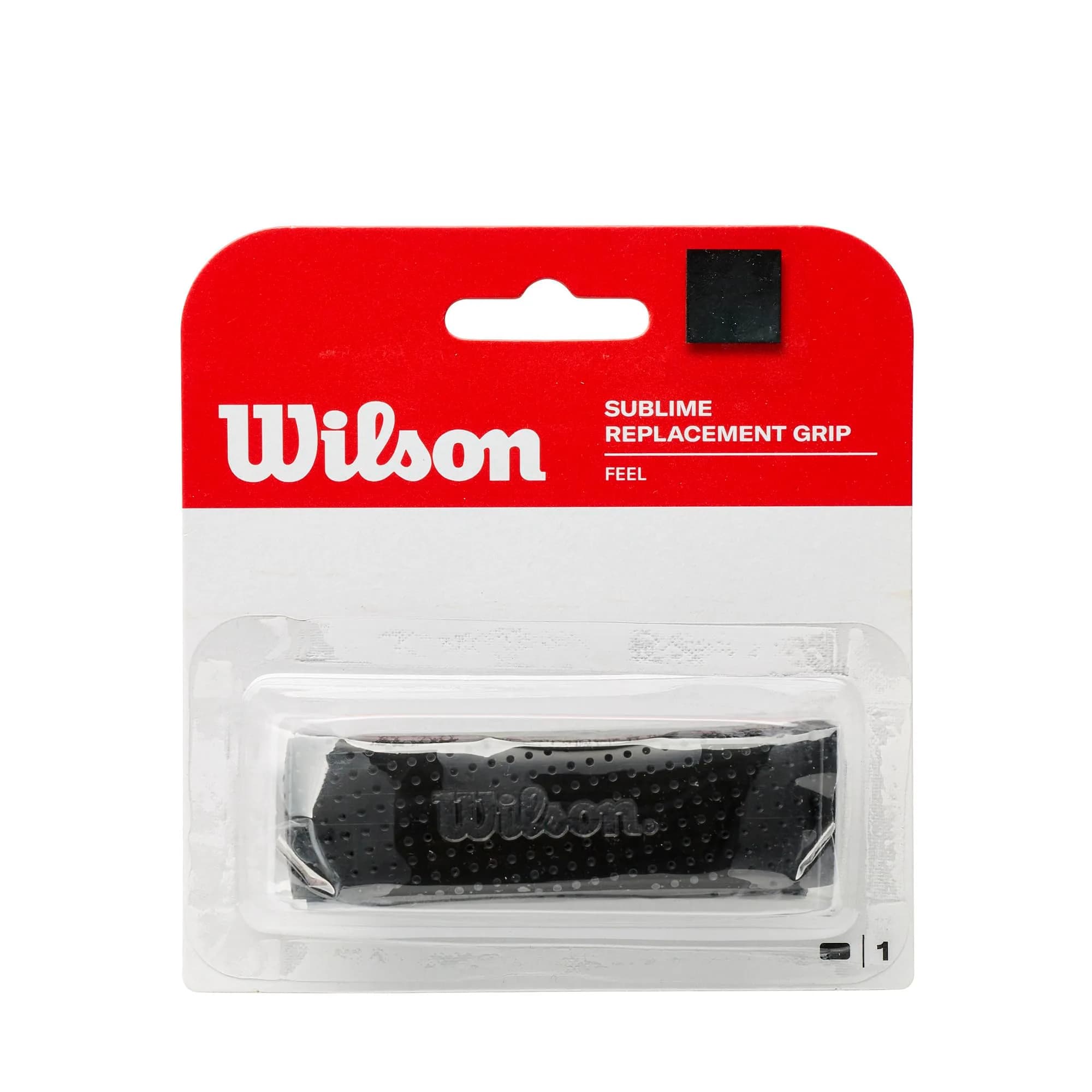 Wilson Sublime Tennis Racquet Grip, Black | Synthetic Thin, Moisture Absorbing, Amplified Traction — Black