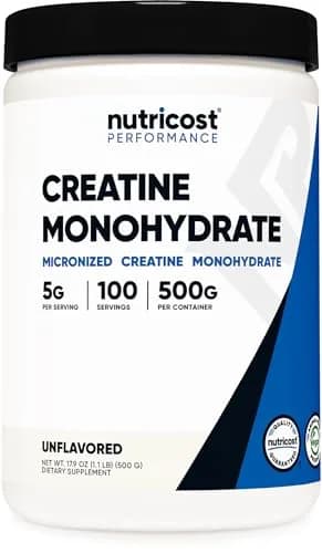 Nutricost Creatine Monohydrate Micronized Powder 500g (17.6 oz) | Supports Strength and Endurance thumbnail 1