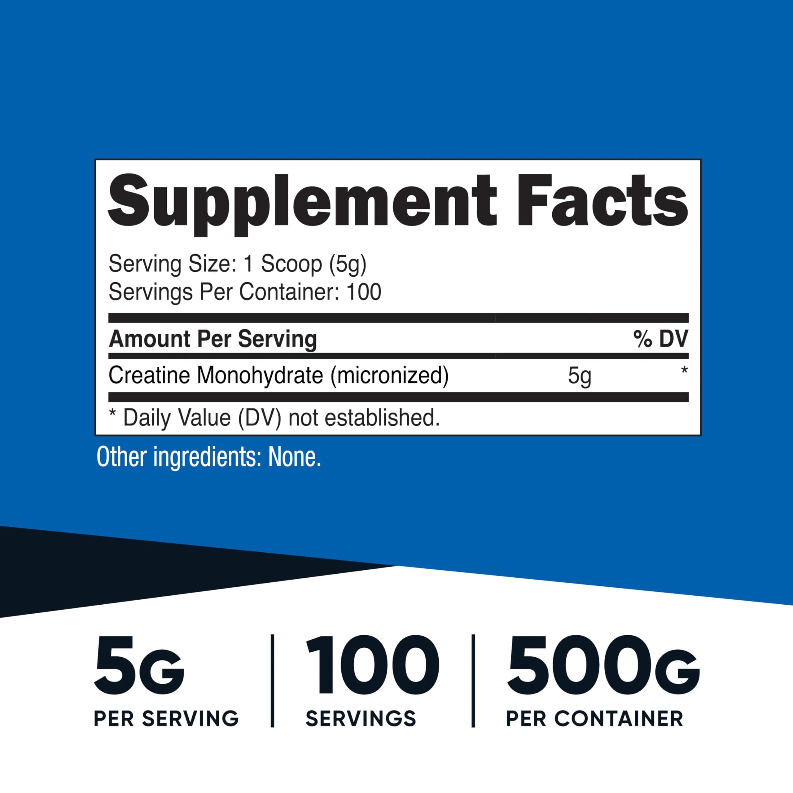 Nutricost Creatine Monohydrate Powder Unflavored 500g | Micronized for Strength & Endurance - view 2
