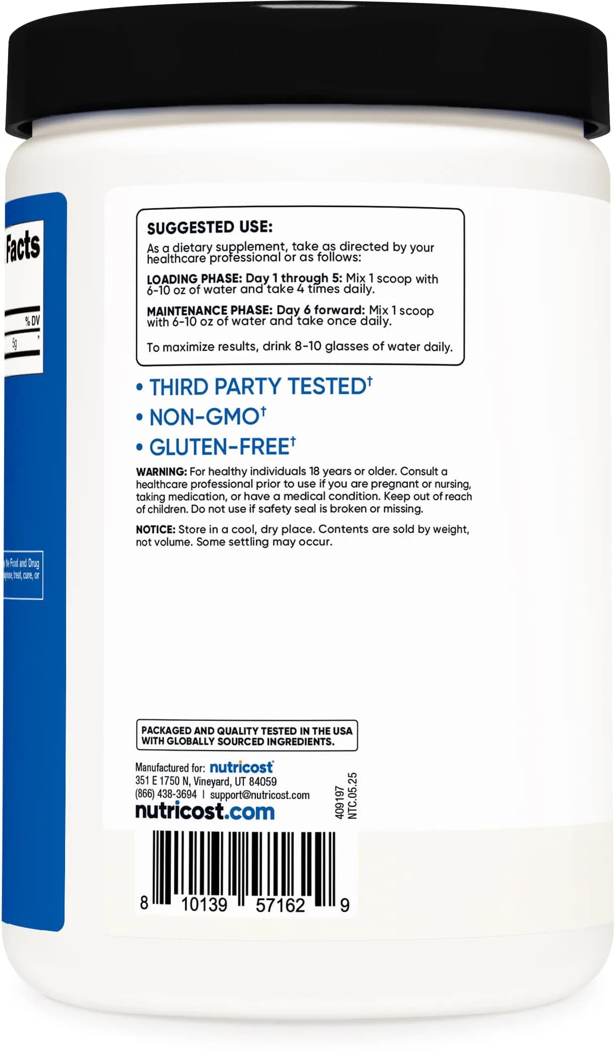 Nutricost Creatine Monohydrate Powder Unflavored 500g | Micronized for Strength & Endurance - view 4