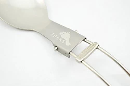 TOAKS Titanium Folding Spork | Lightweight Camping Flatware with Locking Handle (165mm unfolded) thumbnail 3