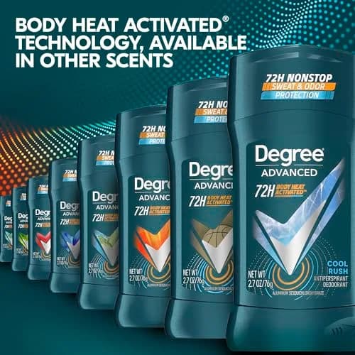 Degree Men Cool Rush Antiperspirant Deodorant Stick 2.7 oz (80 ml) | 72-Hour Sweat & Odor Protection thumbnail 7