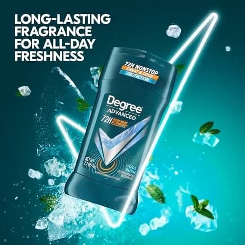 Degree Men Cool Rush Antiperspirant Deodorant Stick 2.7 oz (80 ml) | 72-Hour Sweat & Odor Protection thumbnail 3