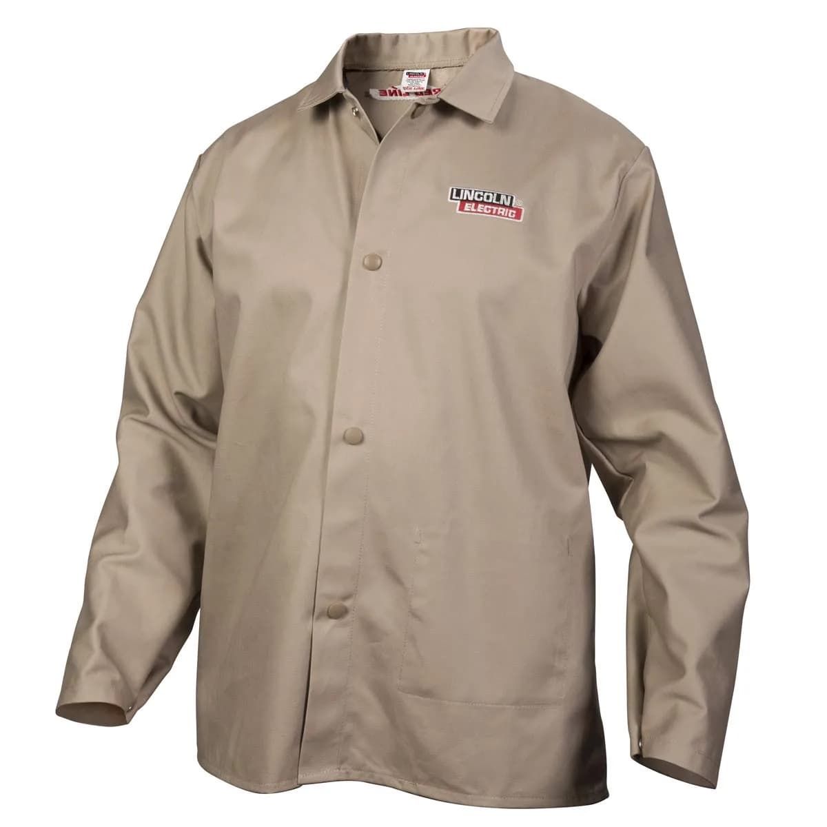 Lincoln Electric Flame Resistant Cotton Welding Jacket | Khaki / Tan | Medium | K3317-M