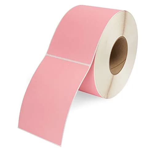 Smith Corona 4x6 Pink Thermal Transfer Labels 1000 Labels/Roll | Industrial Printer Compatible thumbnail 2