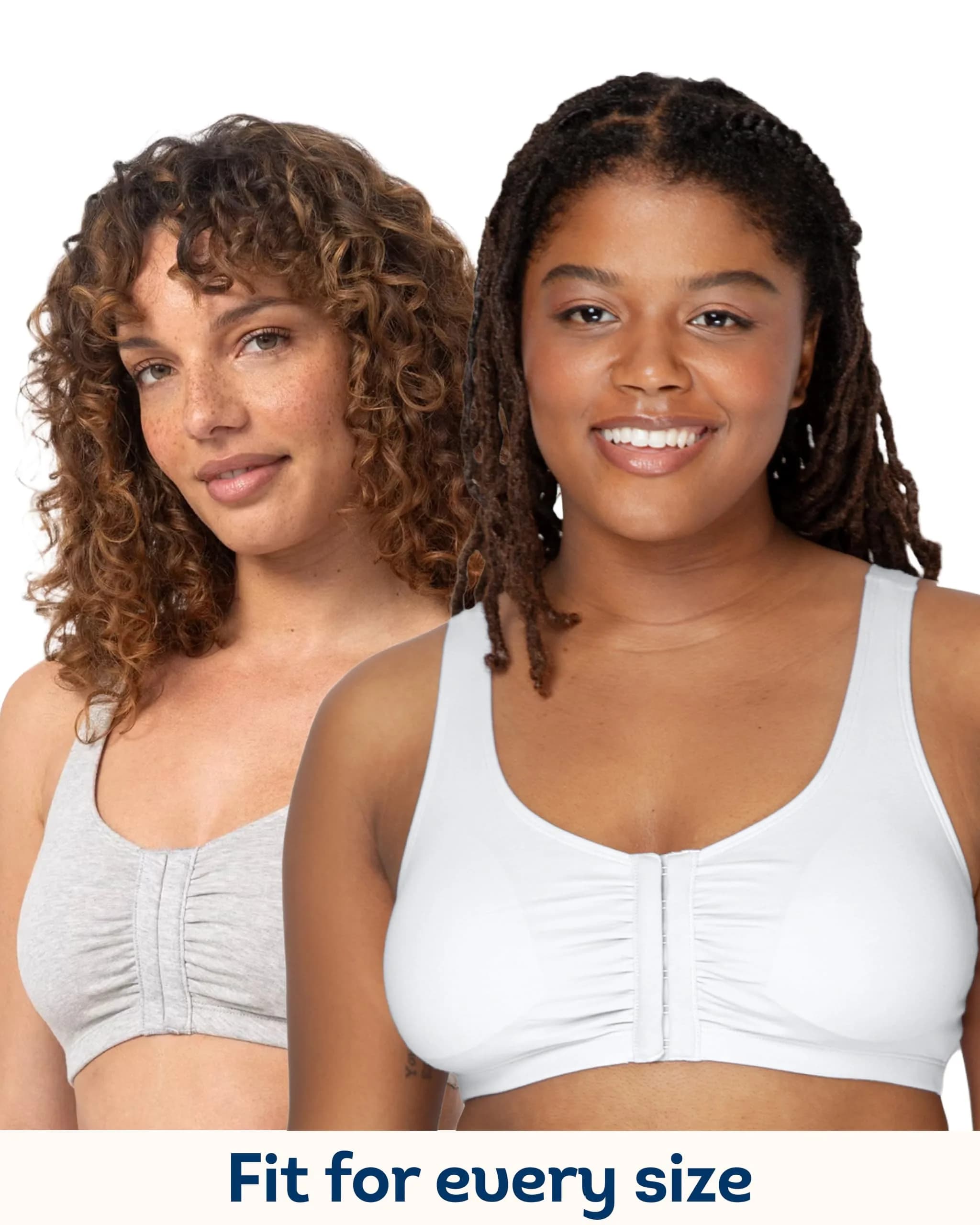 Fruit of the Loom Women's Front-Close Cotton Sports Bra Multi-Pack (2-Pack, Size 42) | Easy On & Off Wireless Comfort - view 6