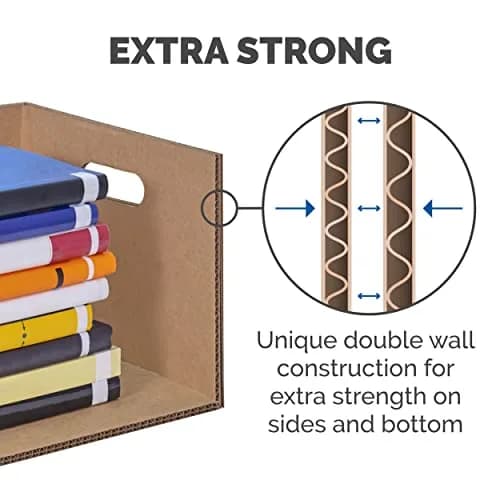 Bankers Box 10-Pack Small Classic Moving Boxes with Reinforced Handles | Tape-Free, Durable, Recyclable thumbnail 5