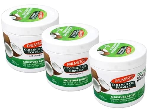 Palmer's Coconut Oil Moisture Gro Hairdress Jar 155ml (5.25 oz) (Pack of 3) | Deep Moisture for Dry, Damaged, Curly, Frizzy Hair thumbnail 1