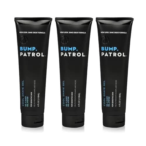 Bump Patrol Cool Shave Gel 360ml (12 Fl Oz) | Dermatologist Approved Clear Gel for Sensitive Skin — 4 Fl Oz
