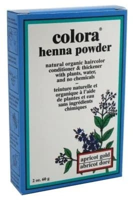 Colora Henna Powder Hair Color Apricot Gold 59ml (0.2 Fl Oz) | Natural Hair Dye for Conditioning — Gold