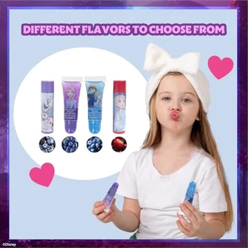 Townley Girl Disney Frozen Makeup Set with Purse, Lip Gloss & Hair Accessories, Ages 3+ | 29-Piece Sparkly Beauty Kit thumbnail 4