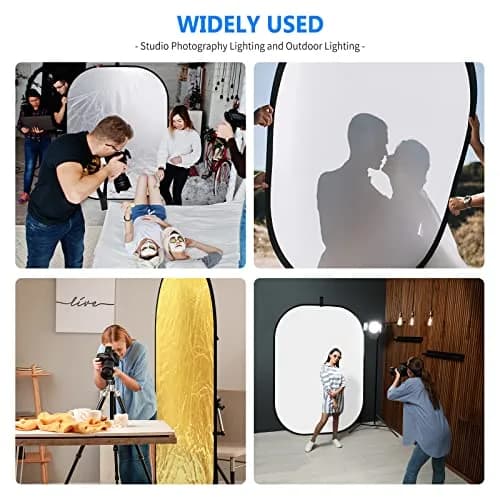 NEEWER 59"x79"/150x200cm Light Reflectors for Photography, Portable 5 in 1 thumbnail 4